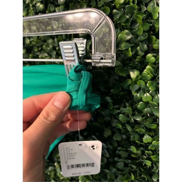 Free People Toast Swim Signature Cinch Bikini Bottoms Sz Small NWT Emerald - Picture 3 of 6